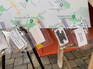 Bags of color-coded pushpins indicated various green infrastructure projects