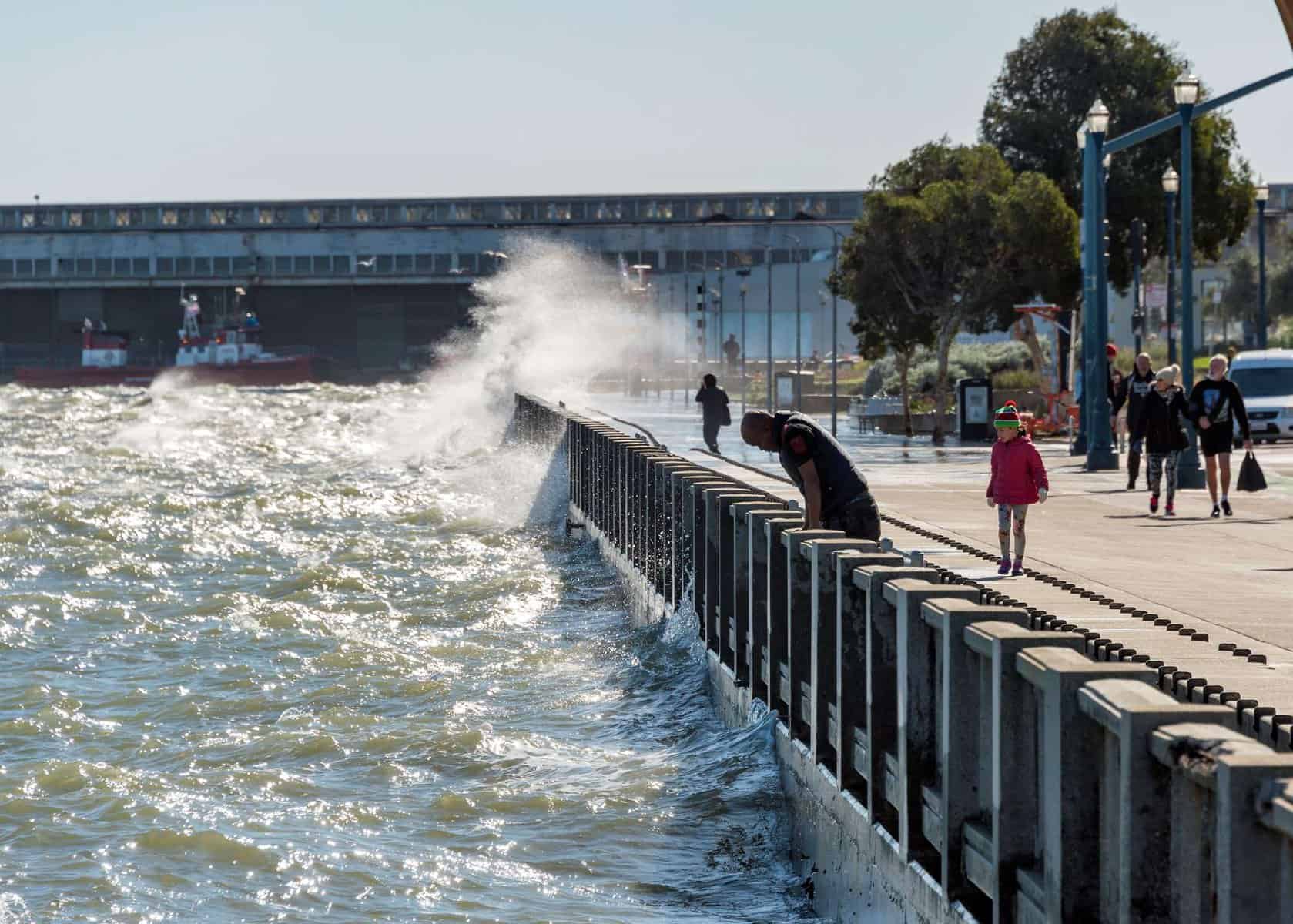 King tides flood the San Francisco waterfront